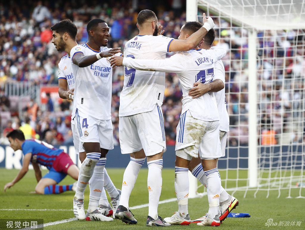 [西甲]皇马客场2-1巴萨 阿拉巴进球