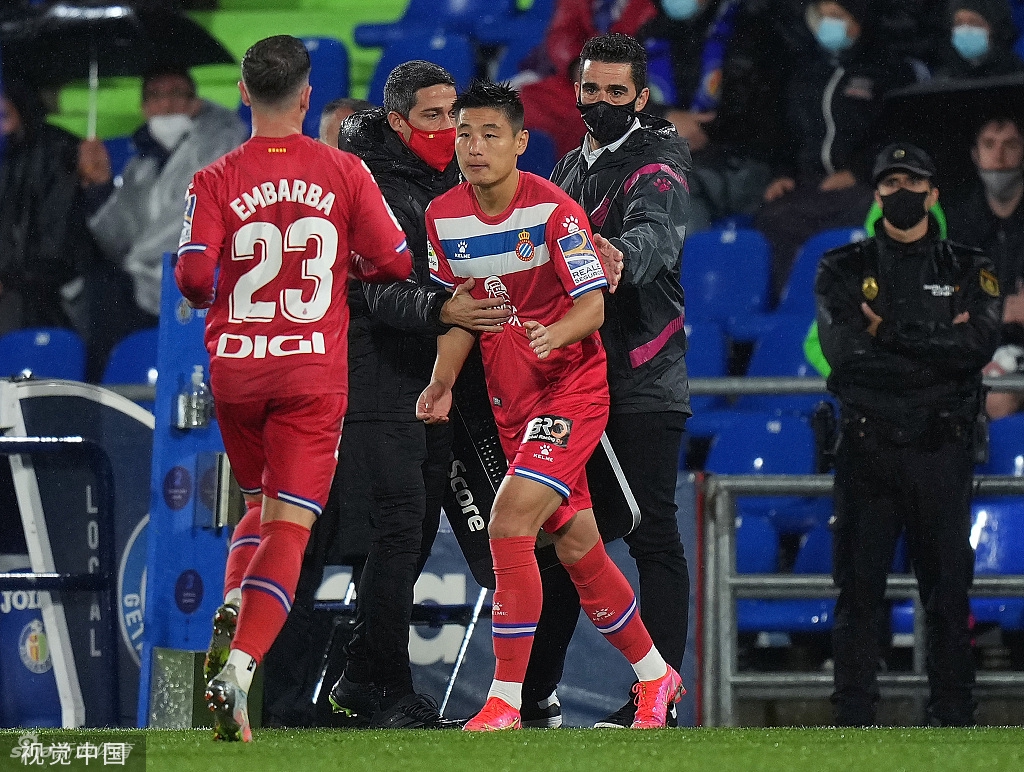 [西甲]西班牙人1-2赫塔菲 武磊89分钟替补上场