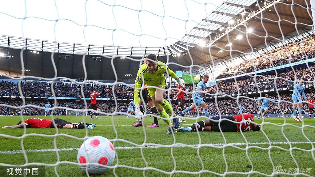 [英超]曼城4-1曼联 德布劳内2射1传