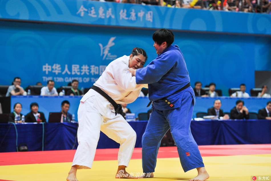 全运会柔道女子78公斤李扬击败于颂夺金