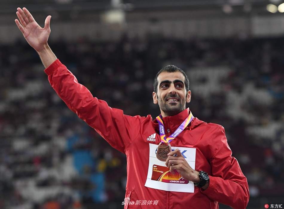 世锦赛男子跳高决赛卡塔尔选手巴希姆摘金