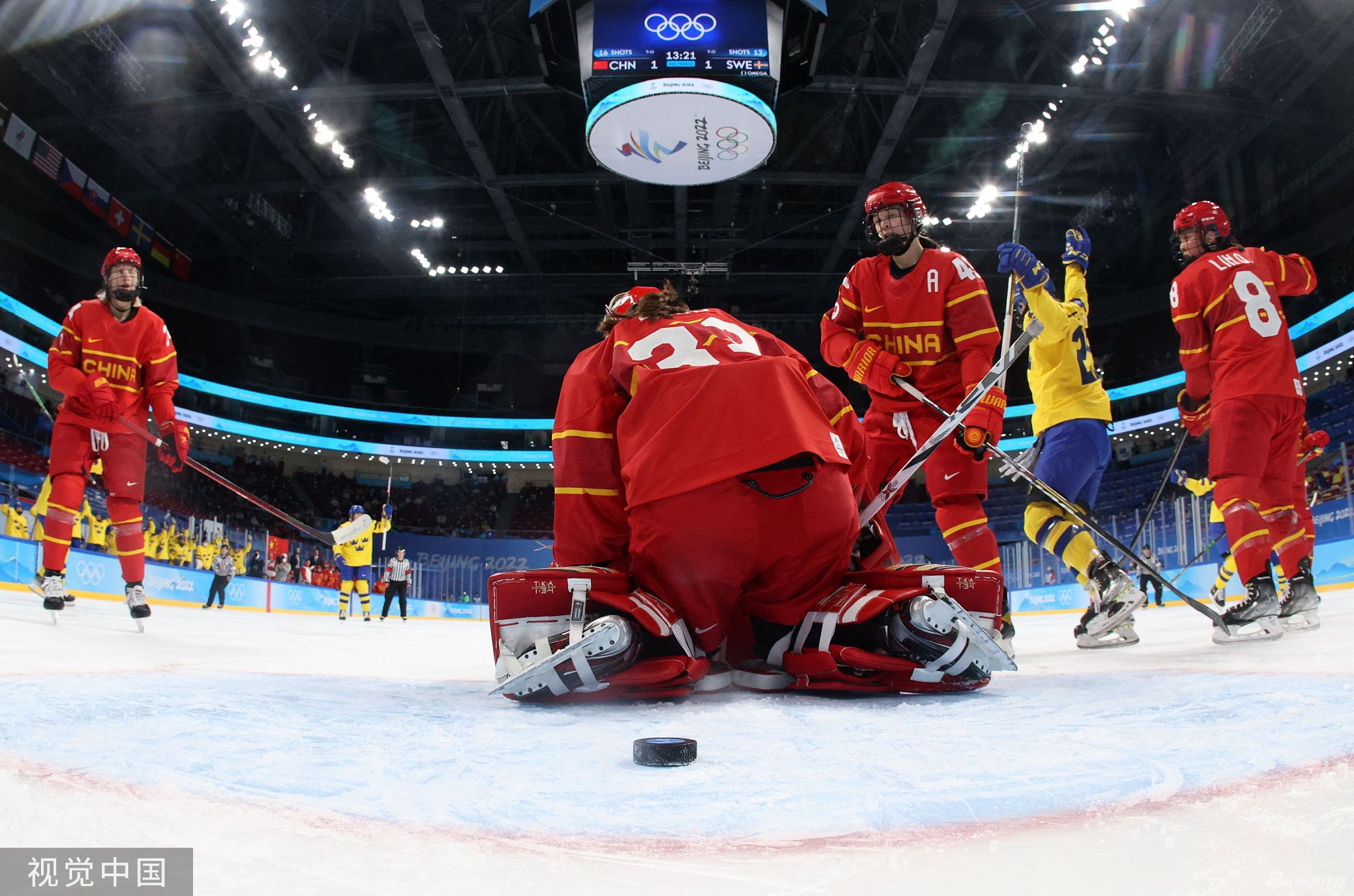 新浪直击中国女子冰球1-2负瑞典