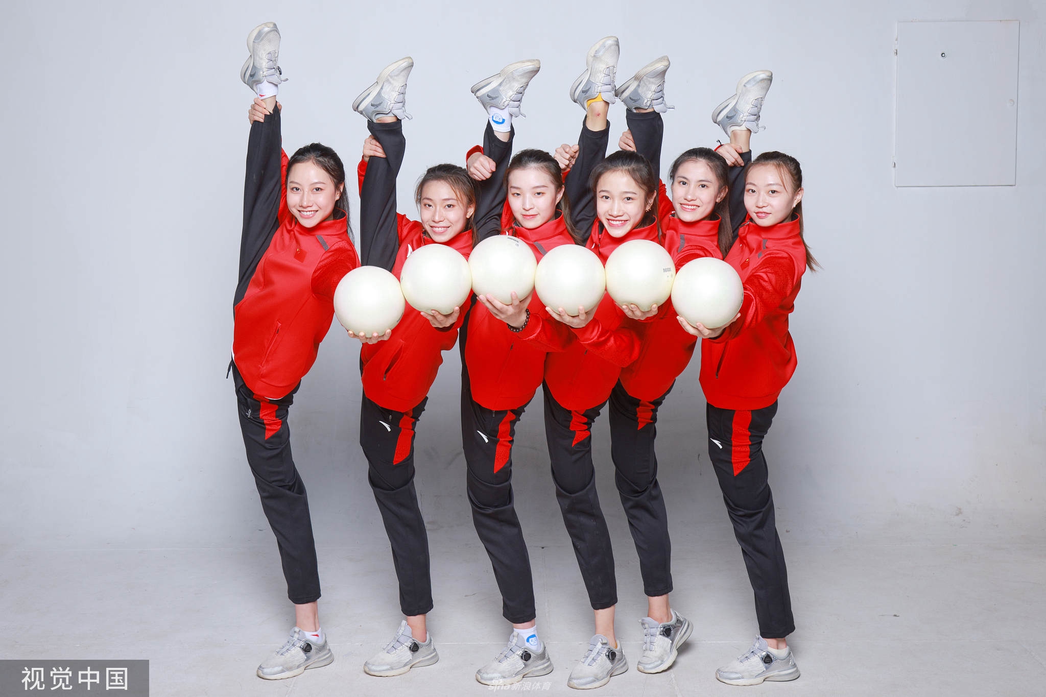 中国艺术体操队拍摄官方写真