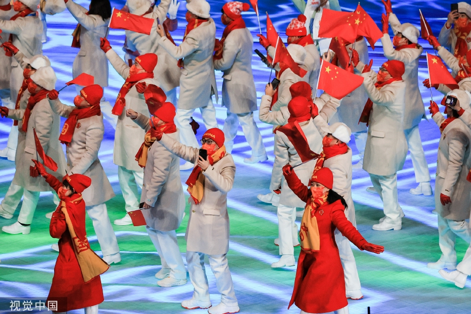 北京冬奥会开幕式中国代表团进场