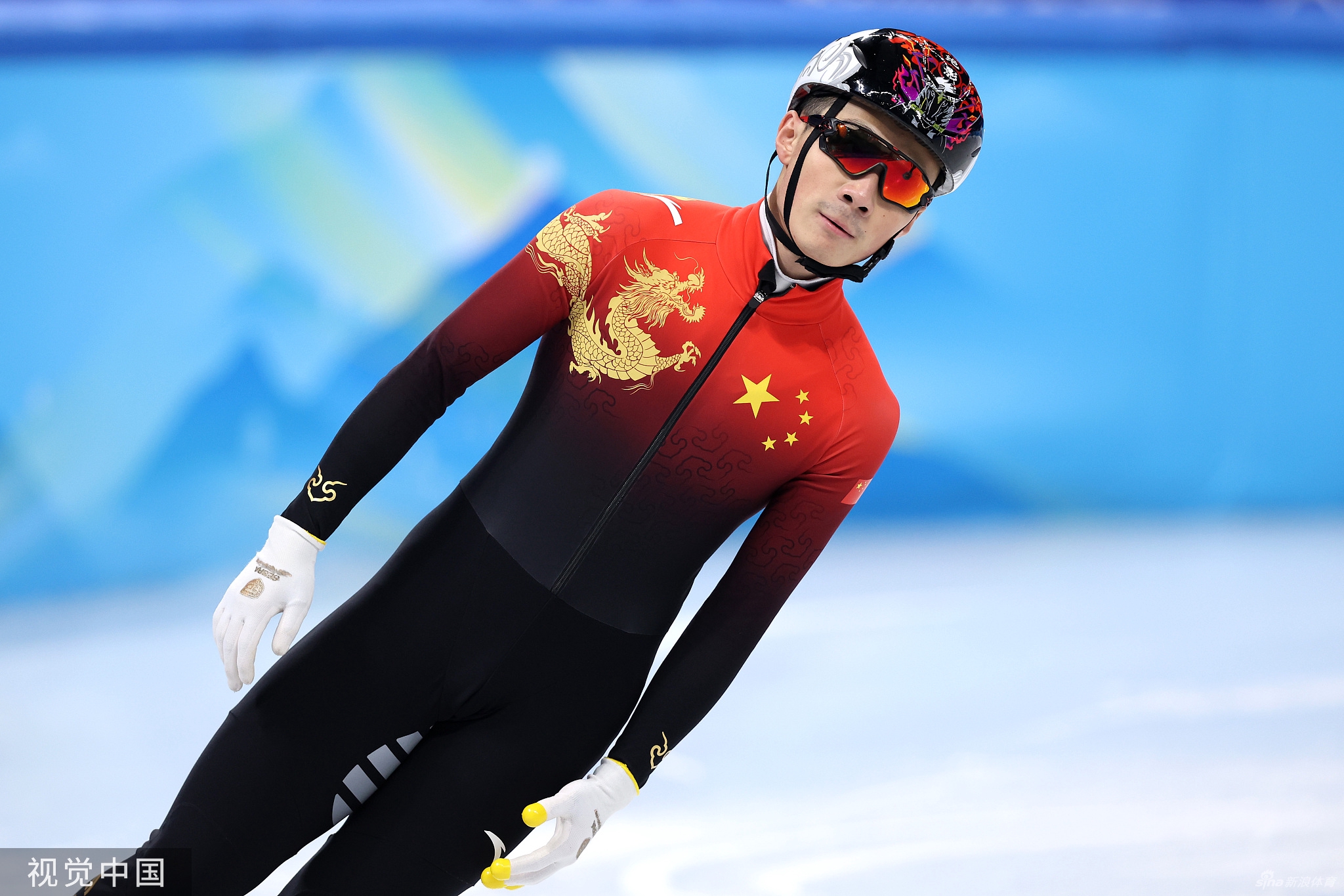 速滑1500米任子威小组第一晋级半决赛