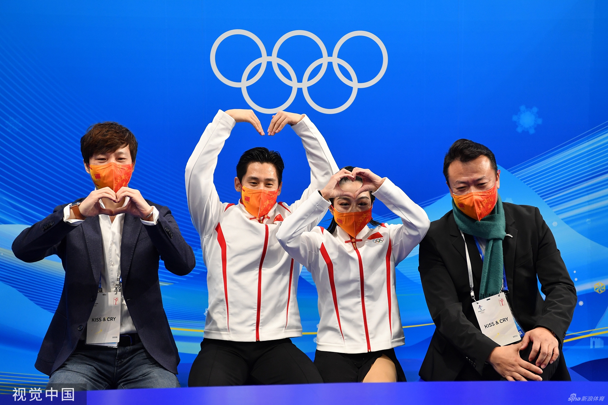 花滑双人短节目韩聪/隋文静排名第一