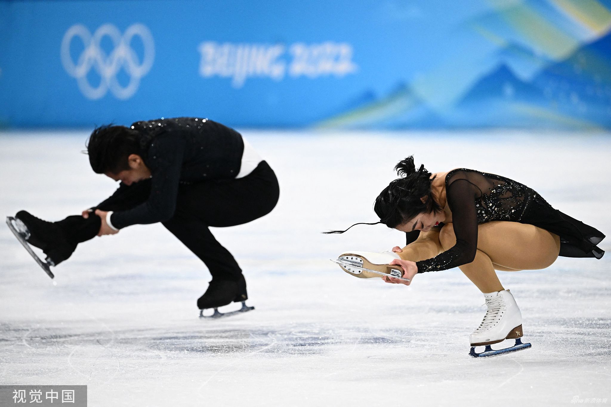 花滑双人短节目韩聪/隋文静排名第一