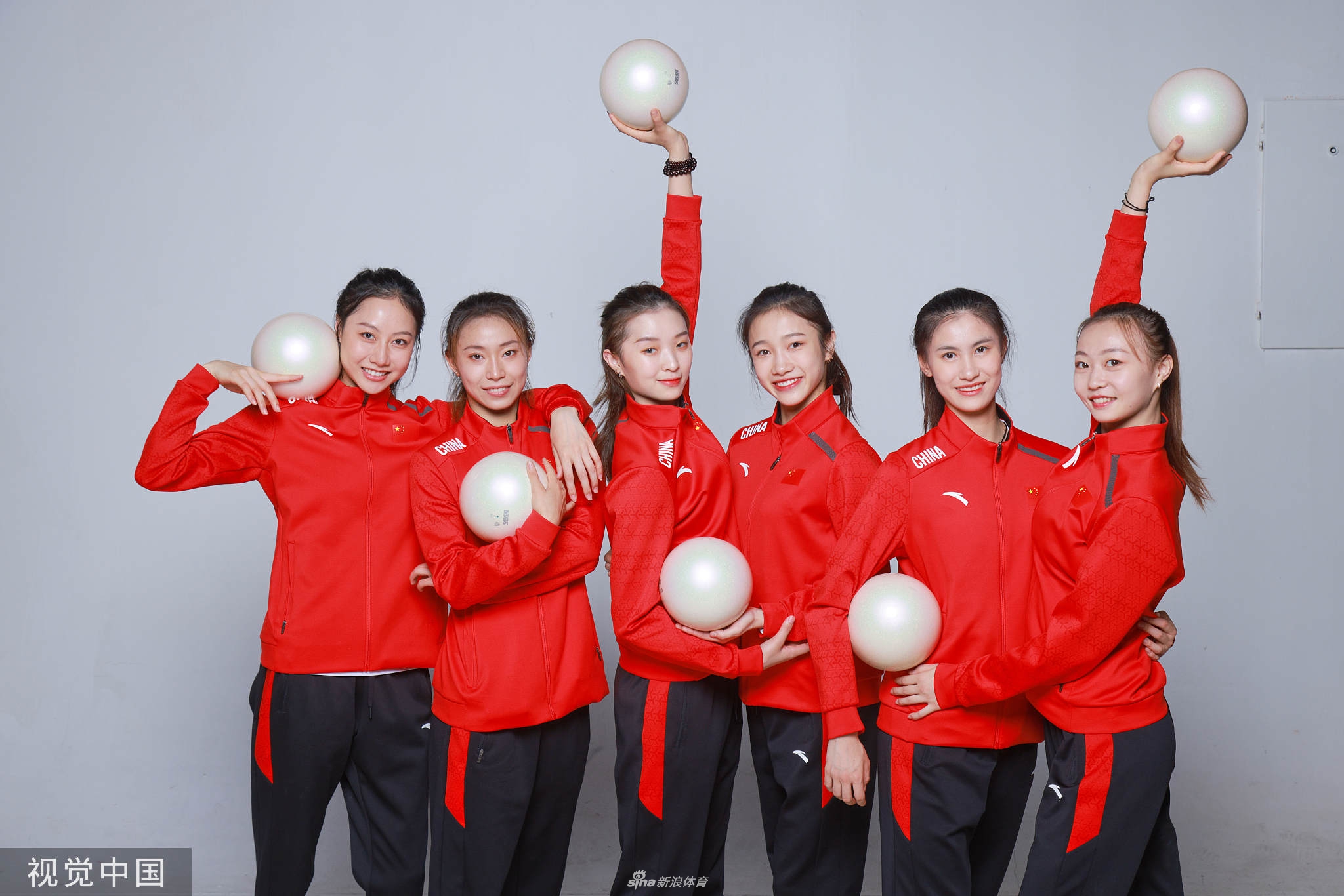 中国艺术体操队拍摄官方写真