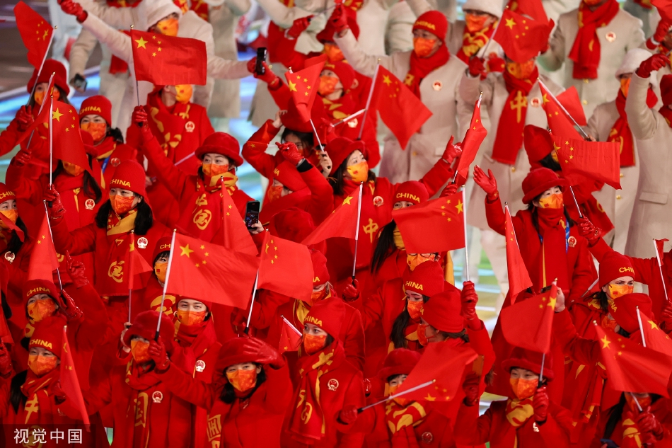 北京冬奥会开幕式中国代表团进场