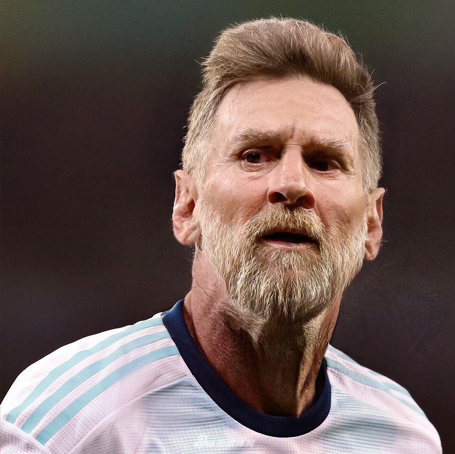 当梅西C罗们都老了 他们长这样