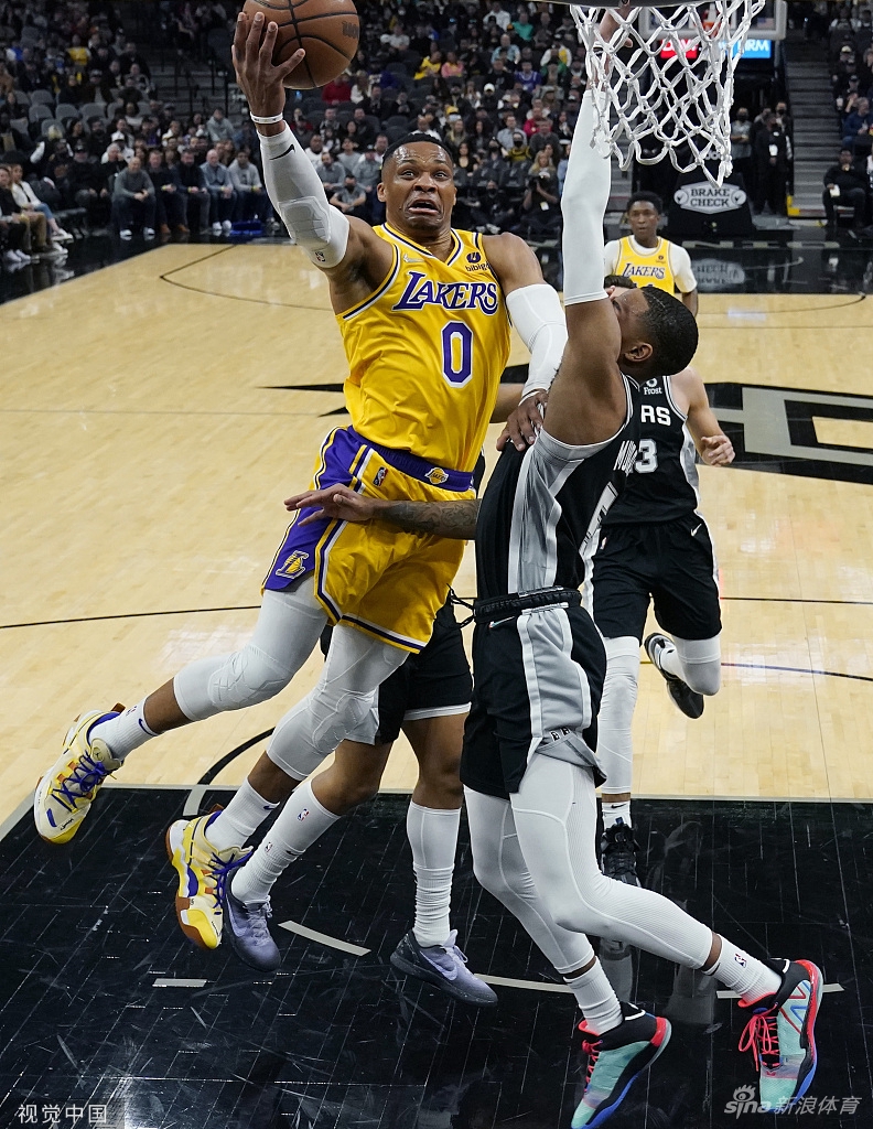 [NBA]湖人110-117马刺 威少空砍17+10