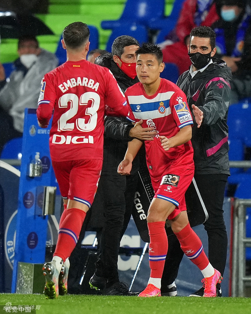 [西甲]西班牙人1-2赫塔菲 武磊89分钟替补上场