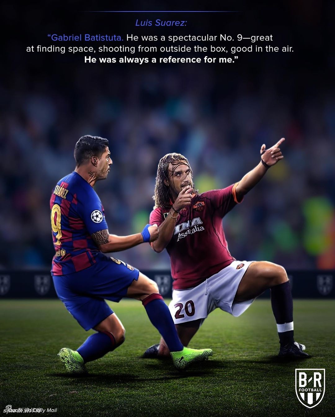 苏亚雷斯喜欢巴蒂斯图塔