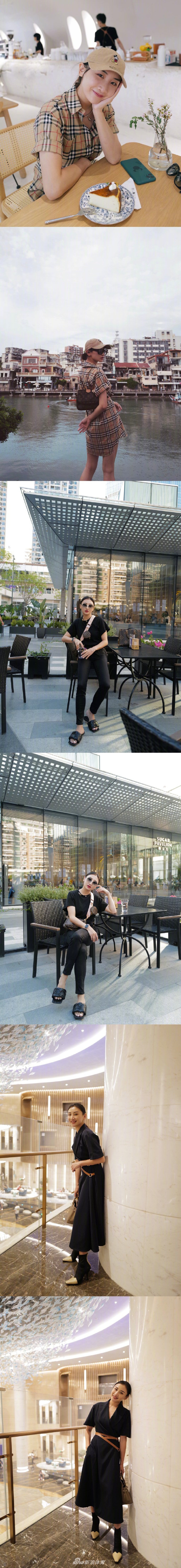 何雯娜分享冬日穿搭 英伦风造型少女感十足