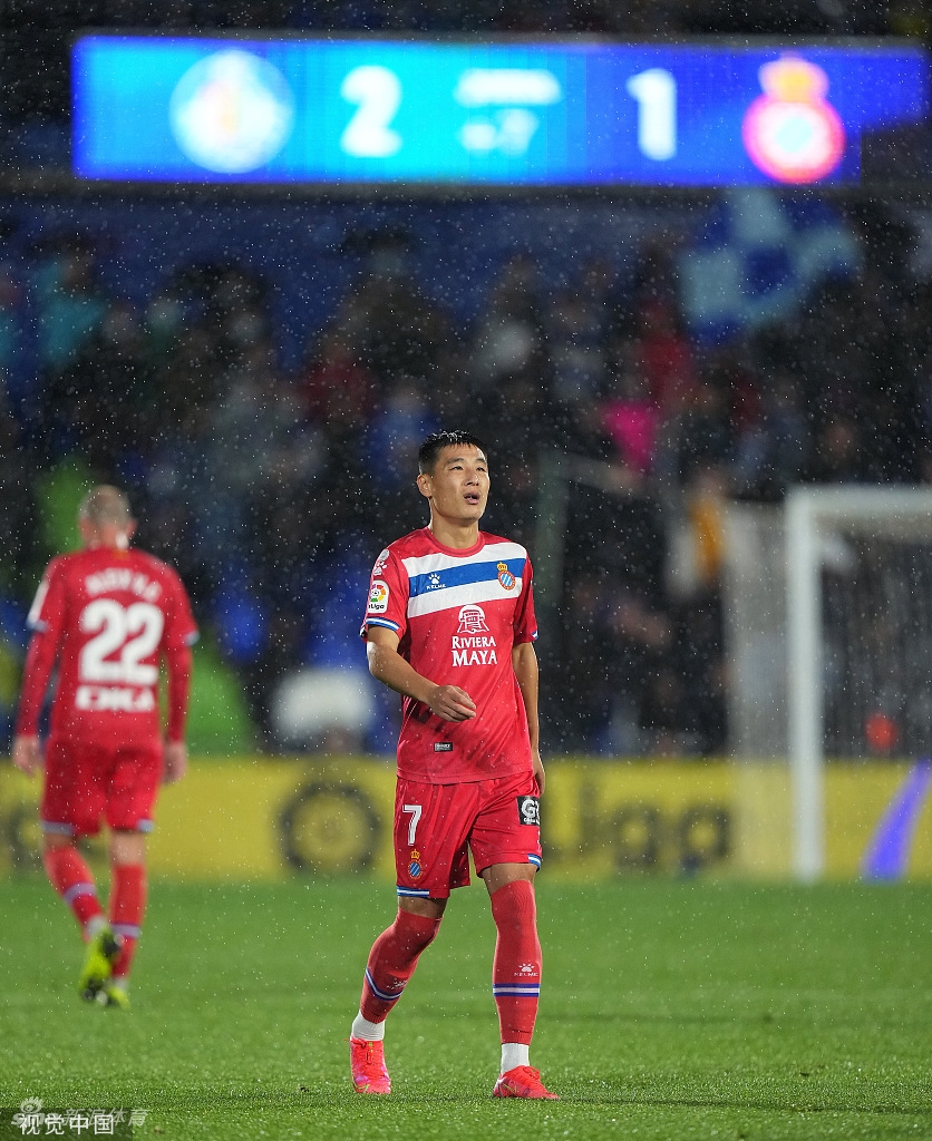 [西甲]西班牙人1-2赫塔菲 武磊89分钟替补上场