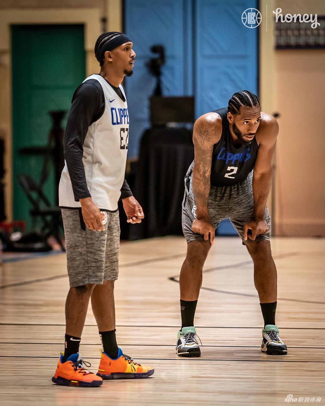 NBA快船队训练两大王牌全力以赴 卡哇伊+泡椒状态正佳