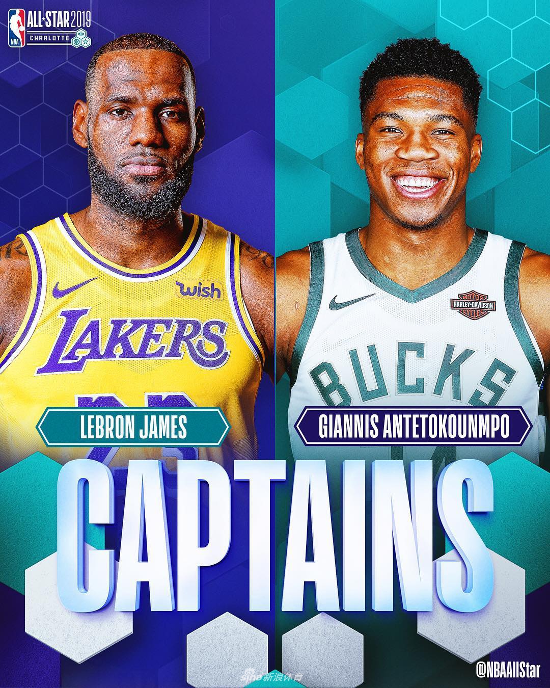 2019NBA全明星首发出炉！詹皇字母哥引领群星