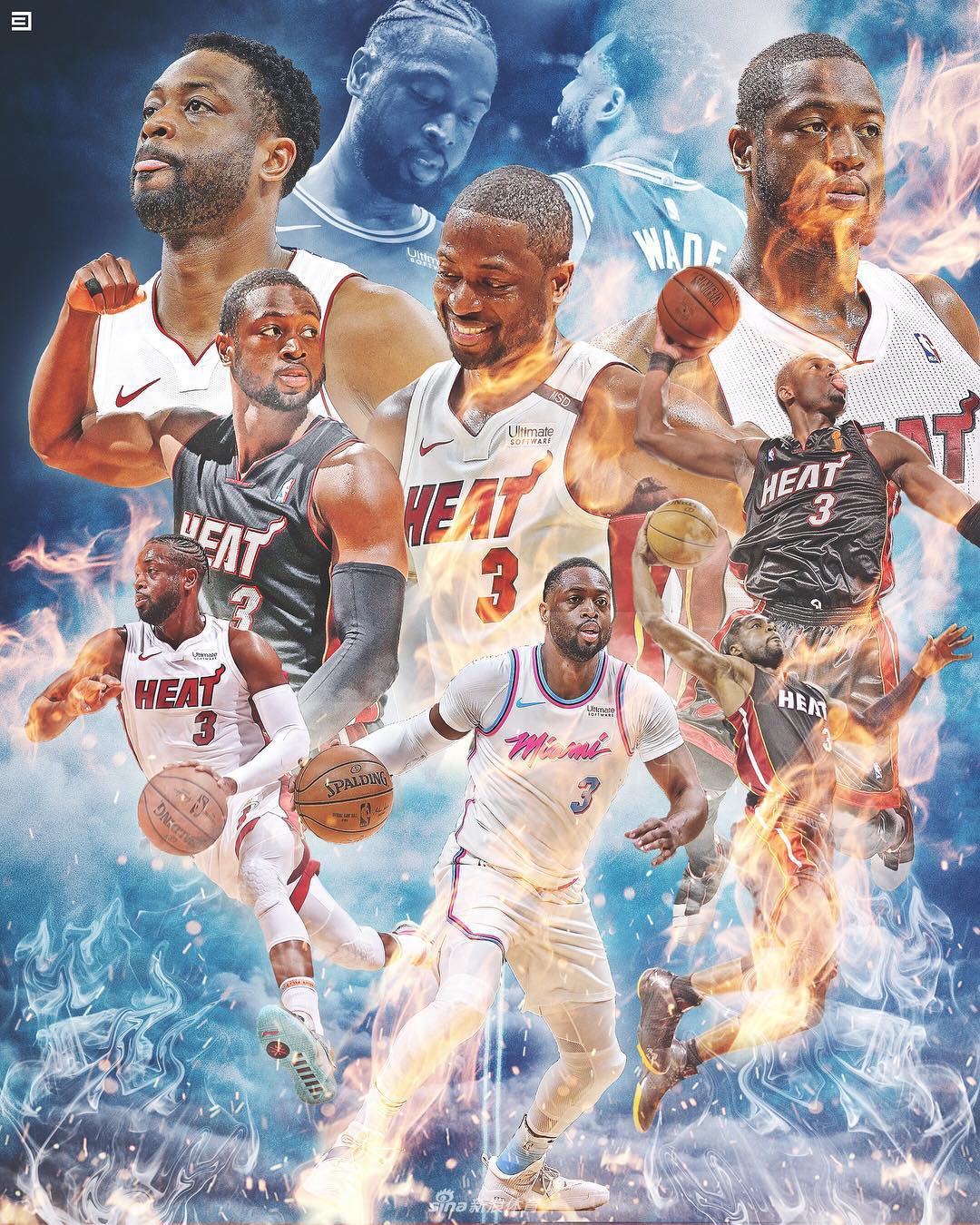 美媒体发海报致敬韦德:最后一舞