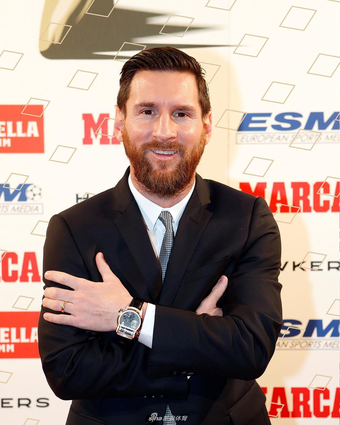 梅西为代言手表拍写真 成功男人典范