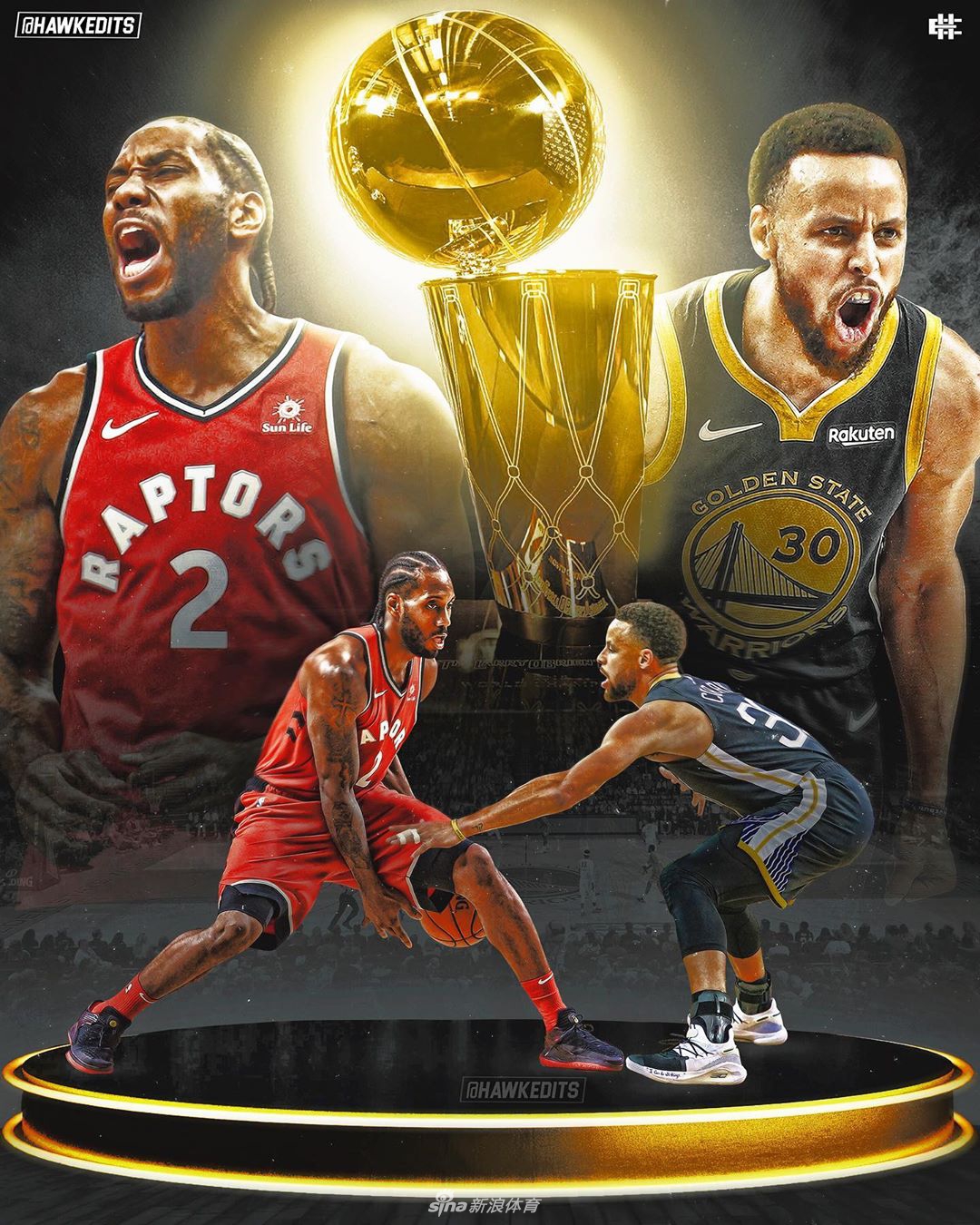 NBA总决赛海报预热:这是加拿大与美国的对抗