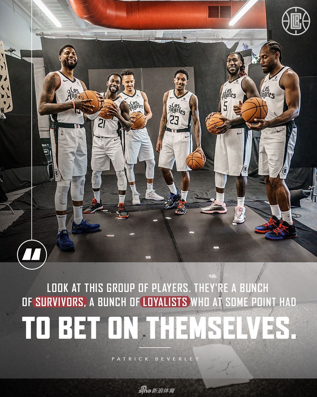 卡哇伊泡椒领衔快船拍摄写真 新款洛城球衣挑战老大哥湖人