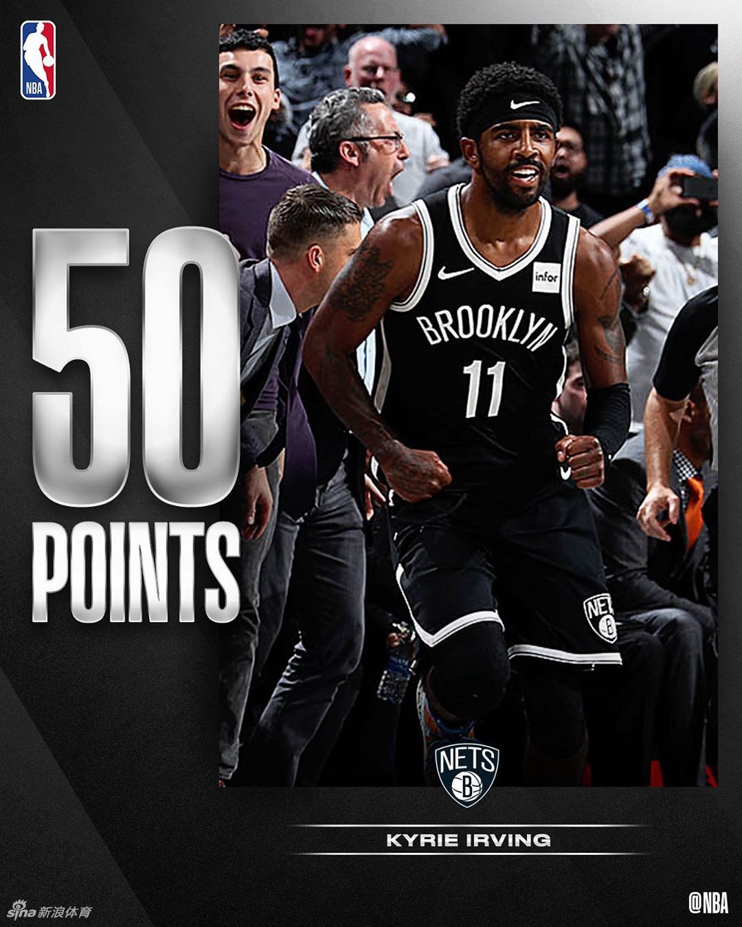 NBA官方致敬欧文50分