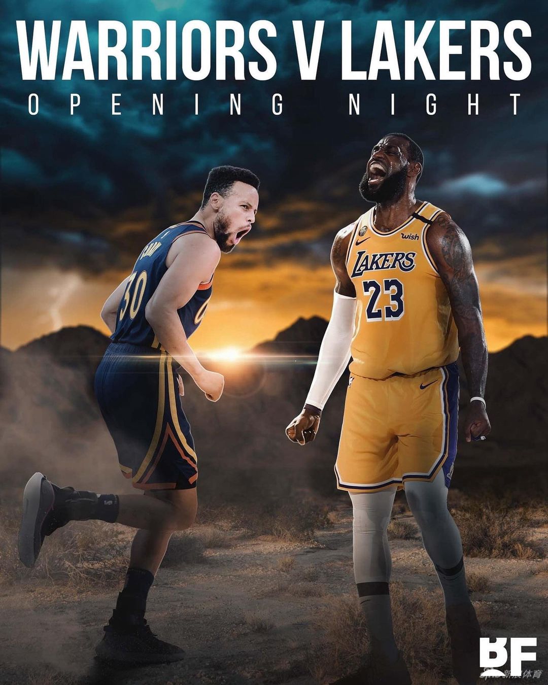 海报预热NBA新赛季揭幕战之夜