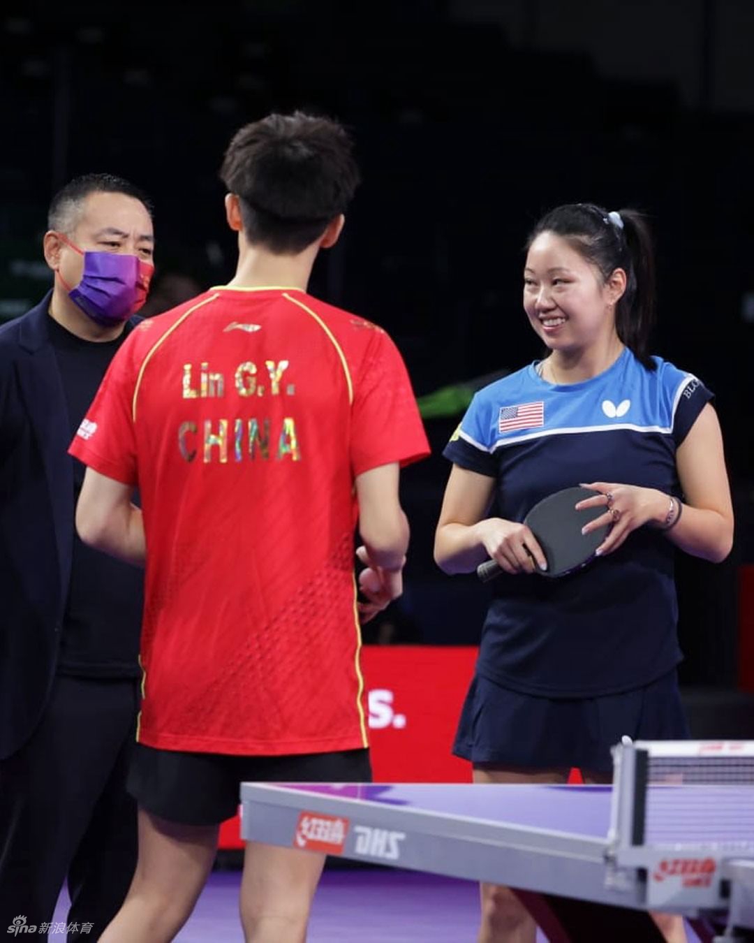 中美乒乓球球跨国组合合练备战世乒赛