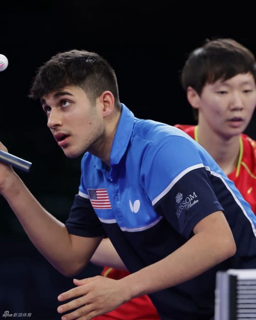 中美乒乓球球跨国组合合练备战世乒赛