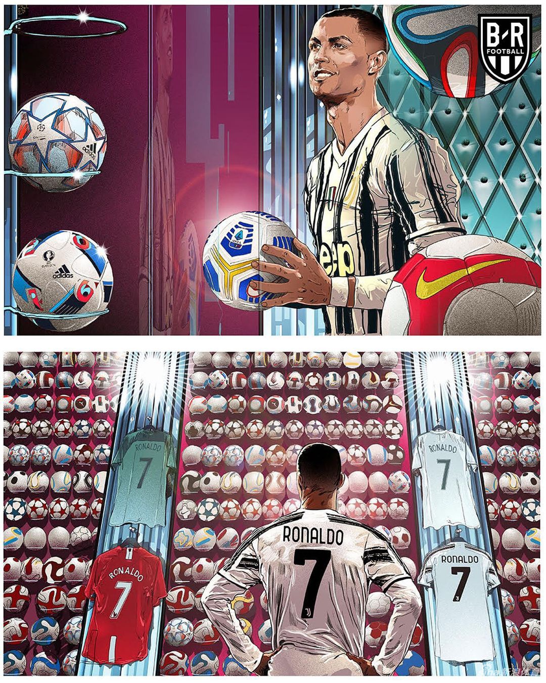 足坛历史首人！C罗为3个俱乐部均打入100球