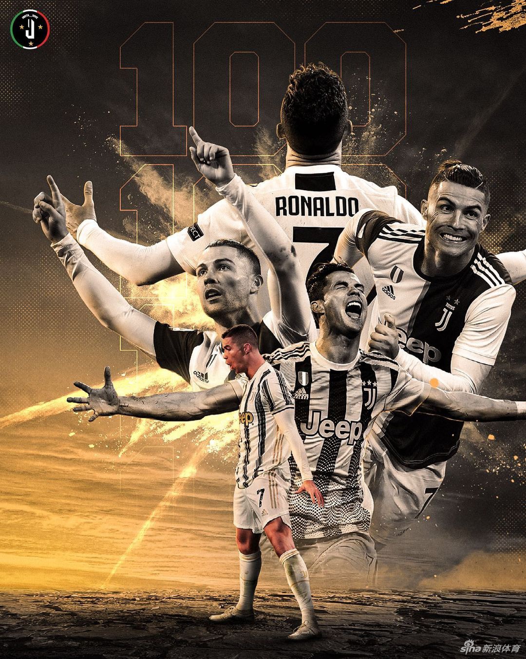 足坛历史首人！C罗为3个俱乐部均打入100球