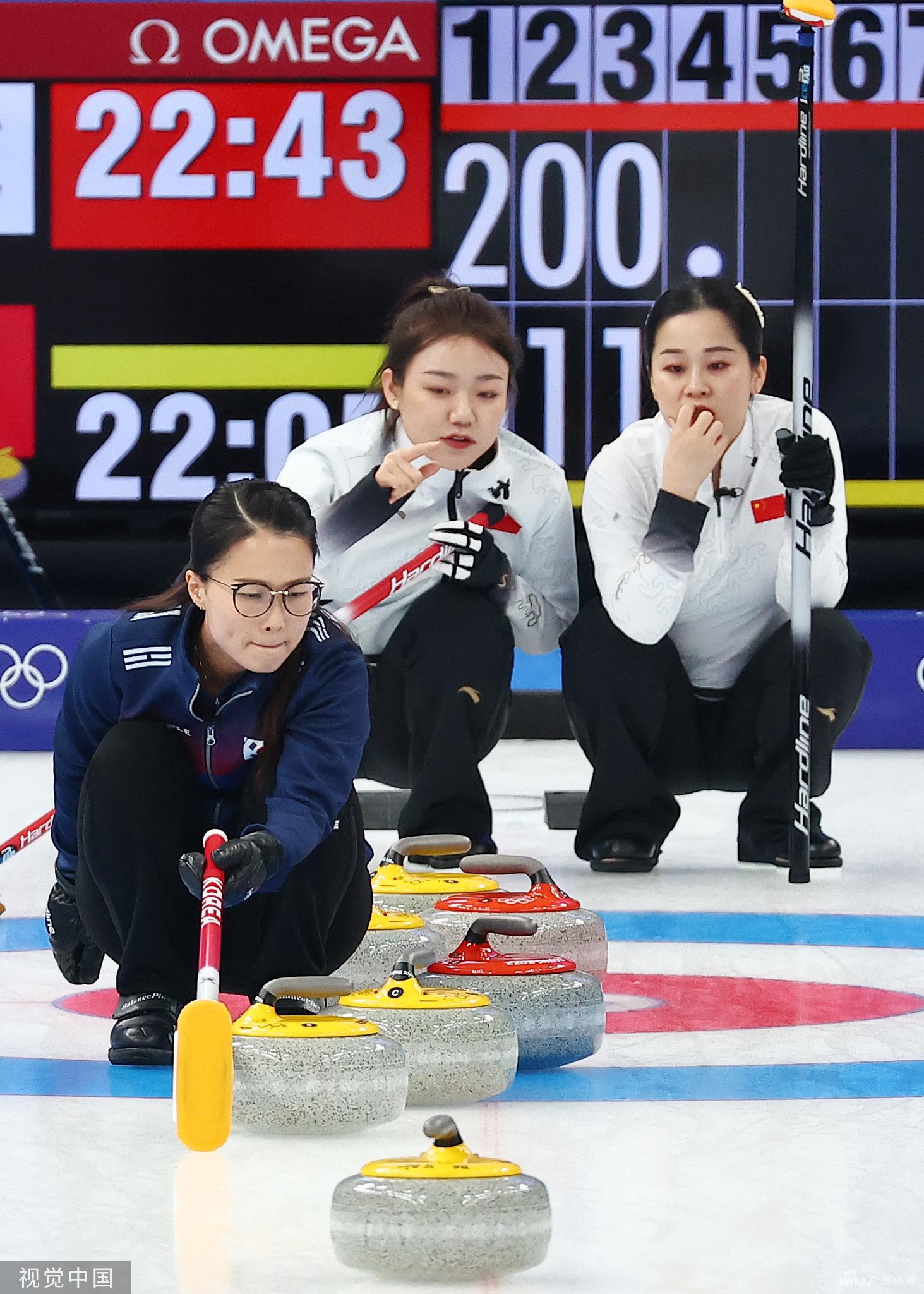 2连胜！女子冰壶中国队6-5击败韩国