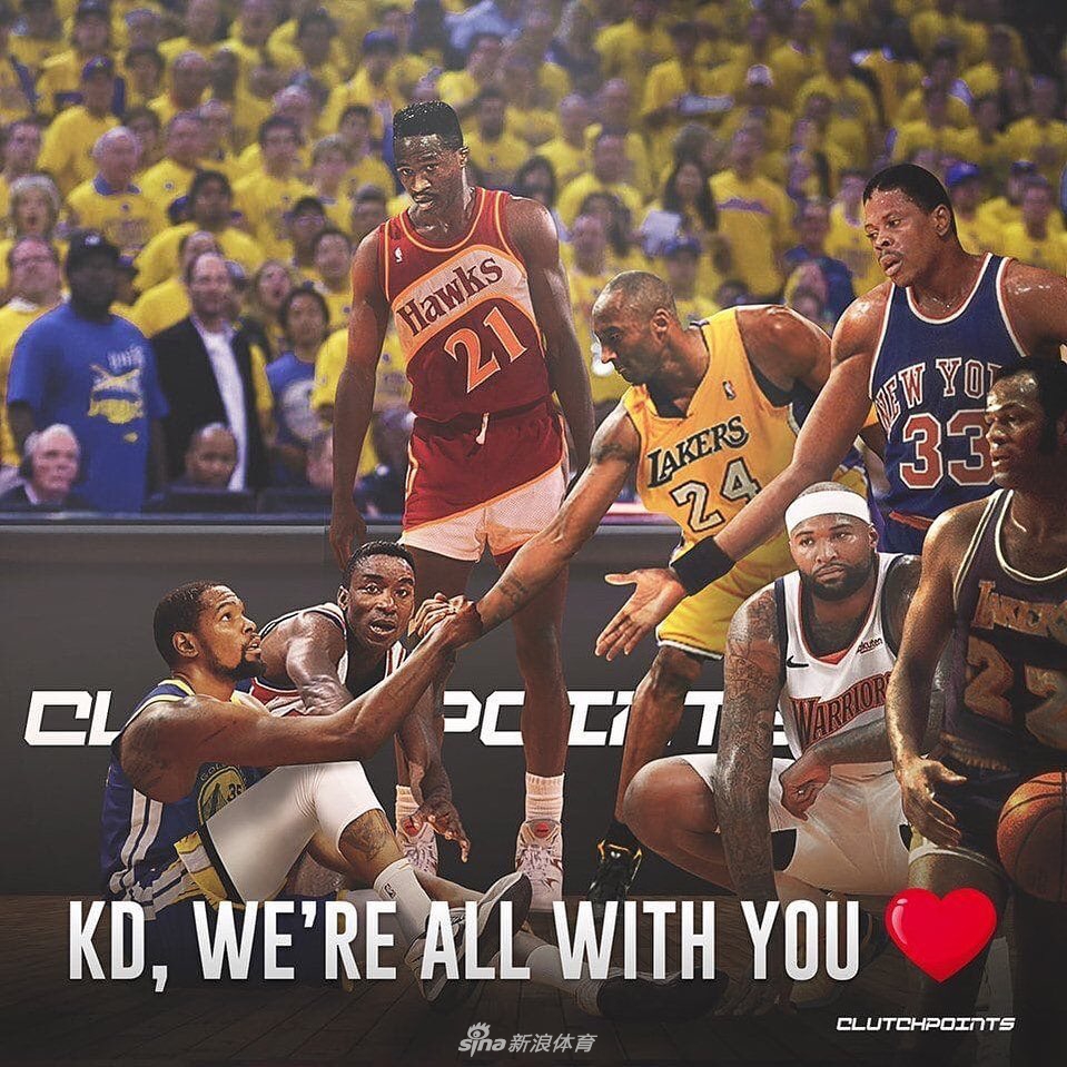 杜兰特跟腱断裂！已接受手术！期待王者归来