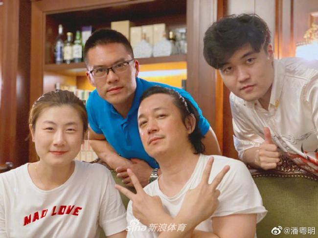 乒乓球大满贯丁宁探班潘粤明