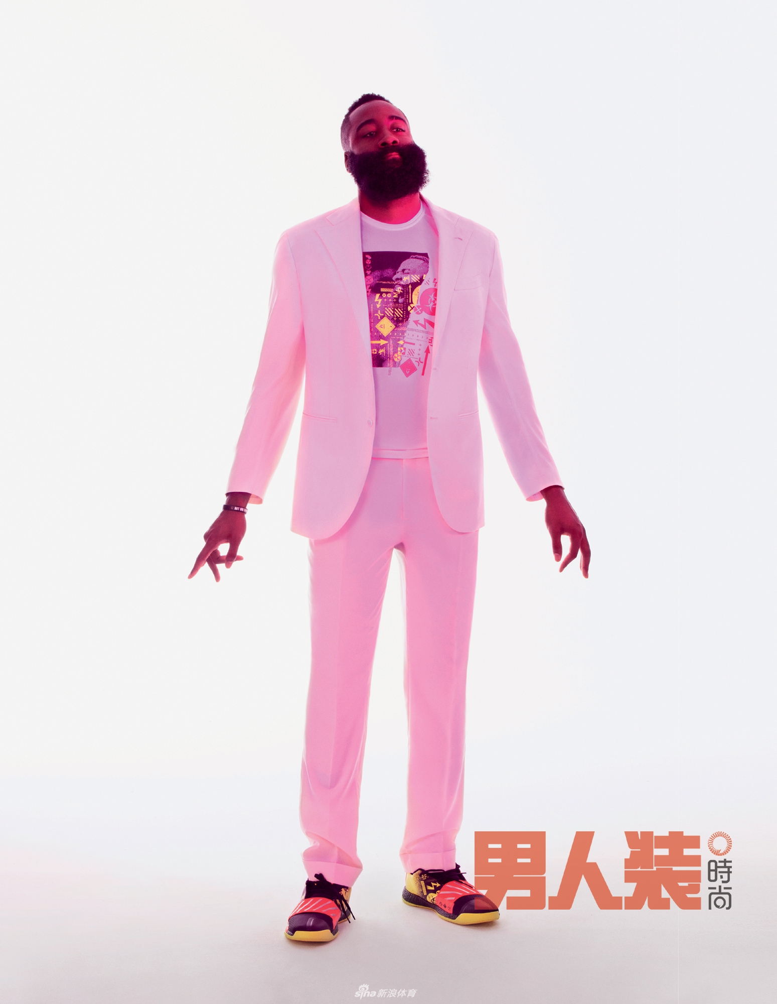 哈登为《男人装》拍写真 来看大胡子的时尚穿搭