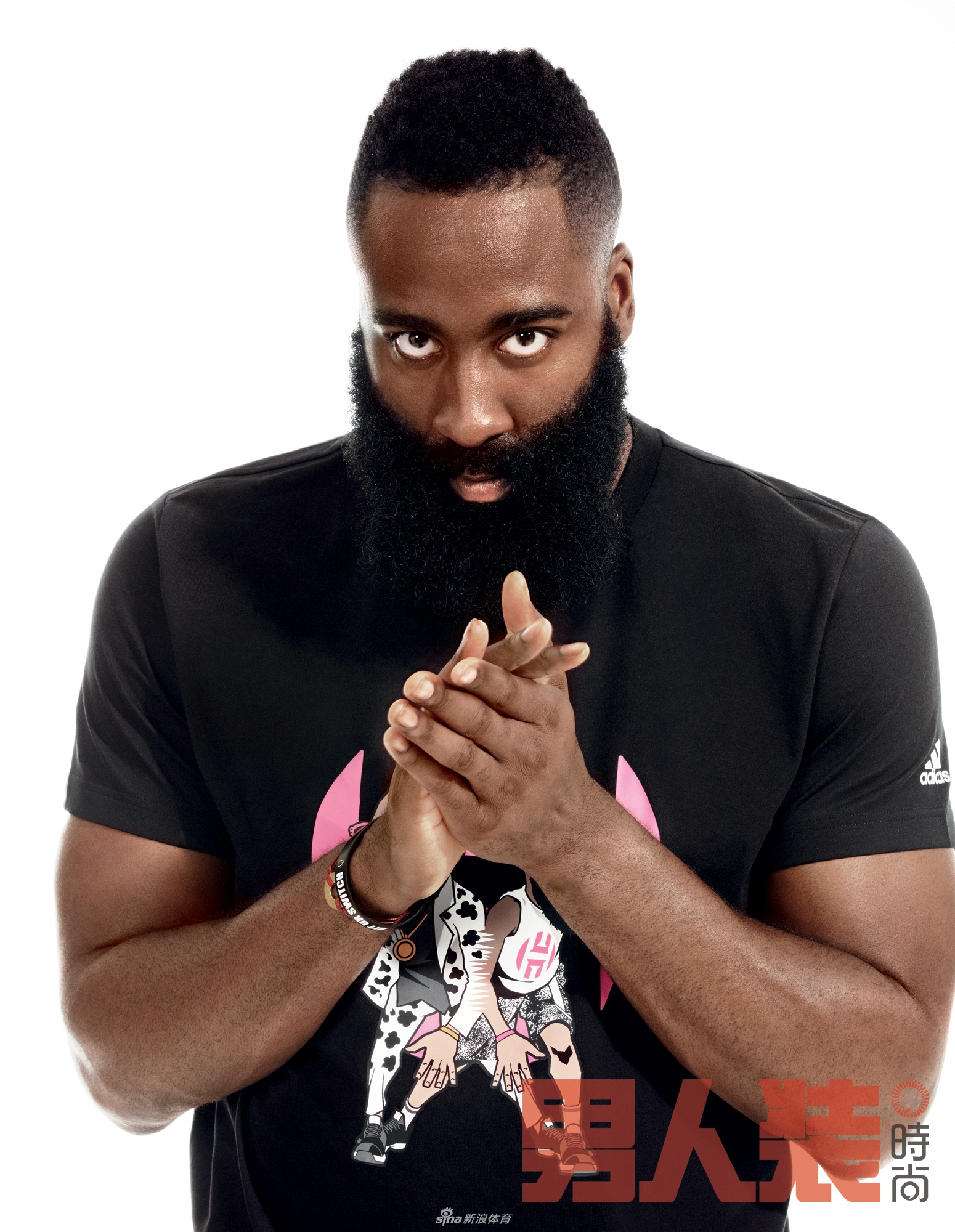 哈登为《男人装》拍写真 来看大胡子的时尚穿搭