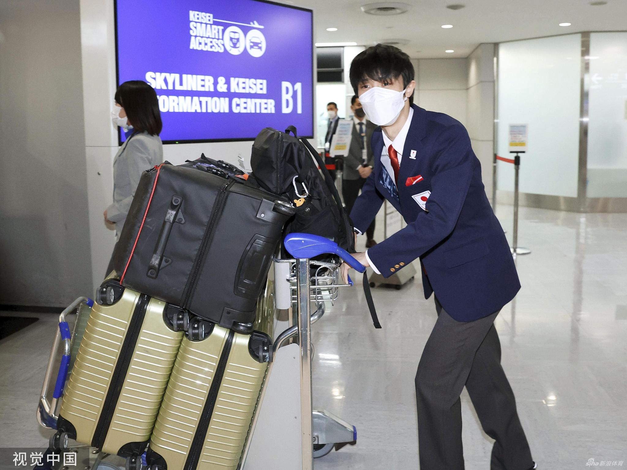 羽生结弦领衔日本冬奥代表团回国