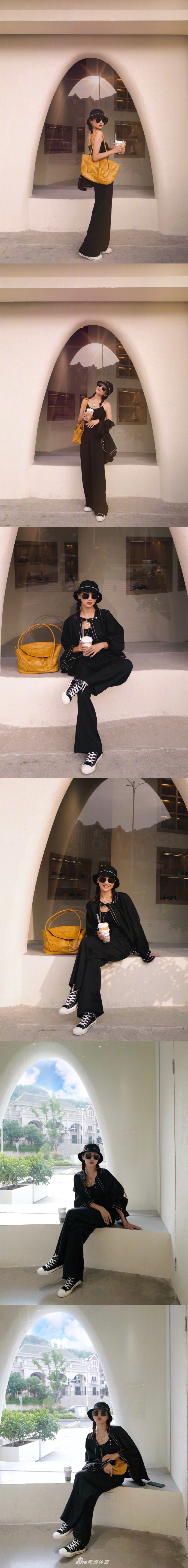 何雯娜分享冬日穿搭 英伦风造型少女感十足