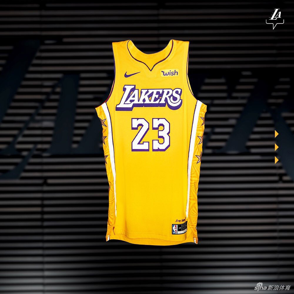 湖人官方发布球队城市版本球衣
