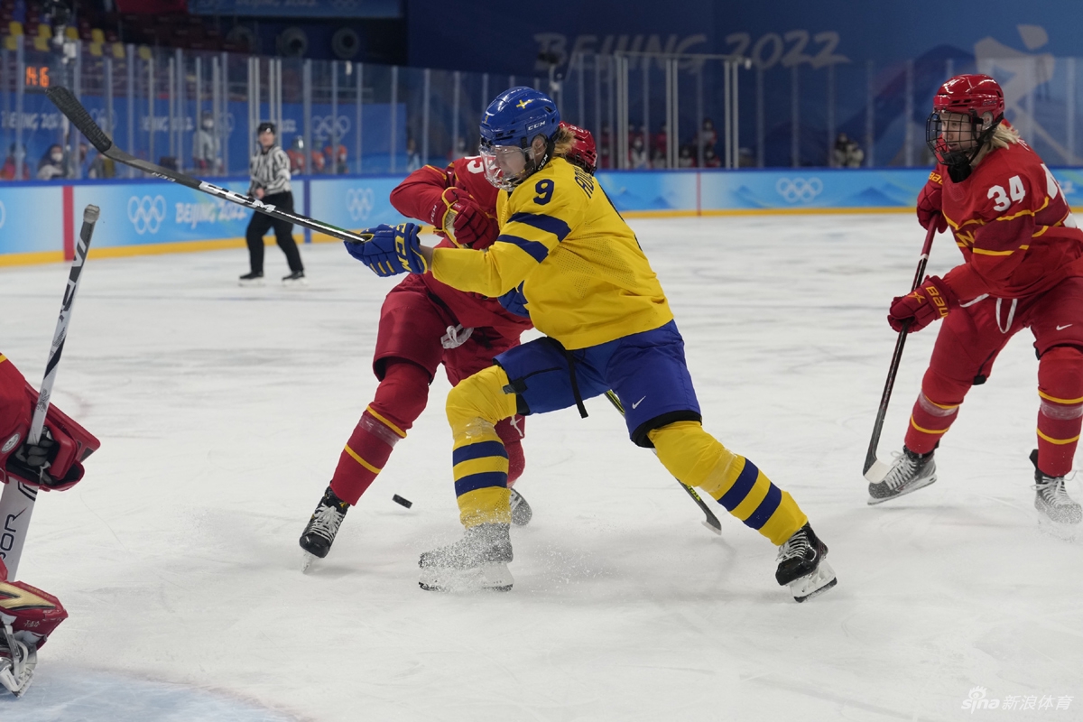 新浪直击中国女子冰球1-2负瑞典