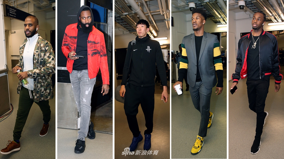 火箭森林狼球员进场 谁穿的最帅