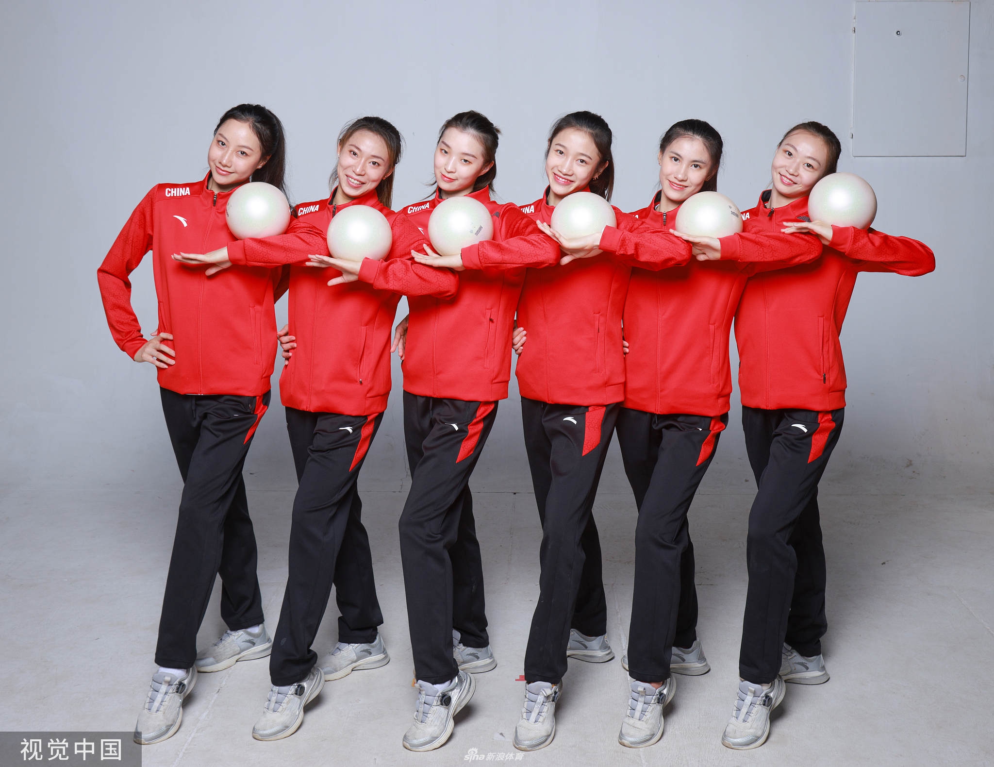 中国艺术体操队拍摄官方写真