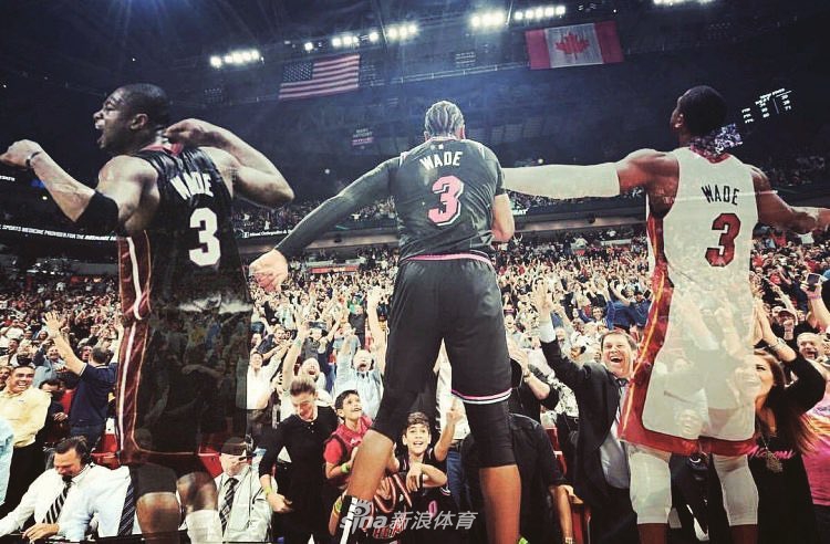 美媒体发海报致敬韦德 送别热火3号