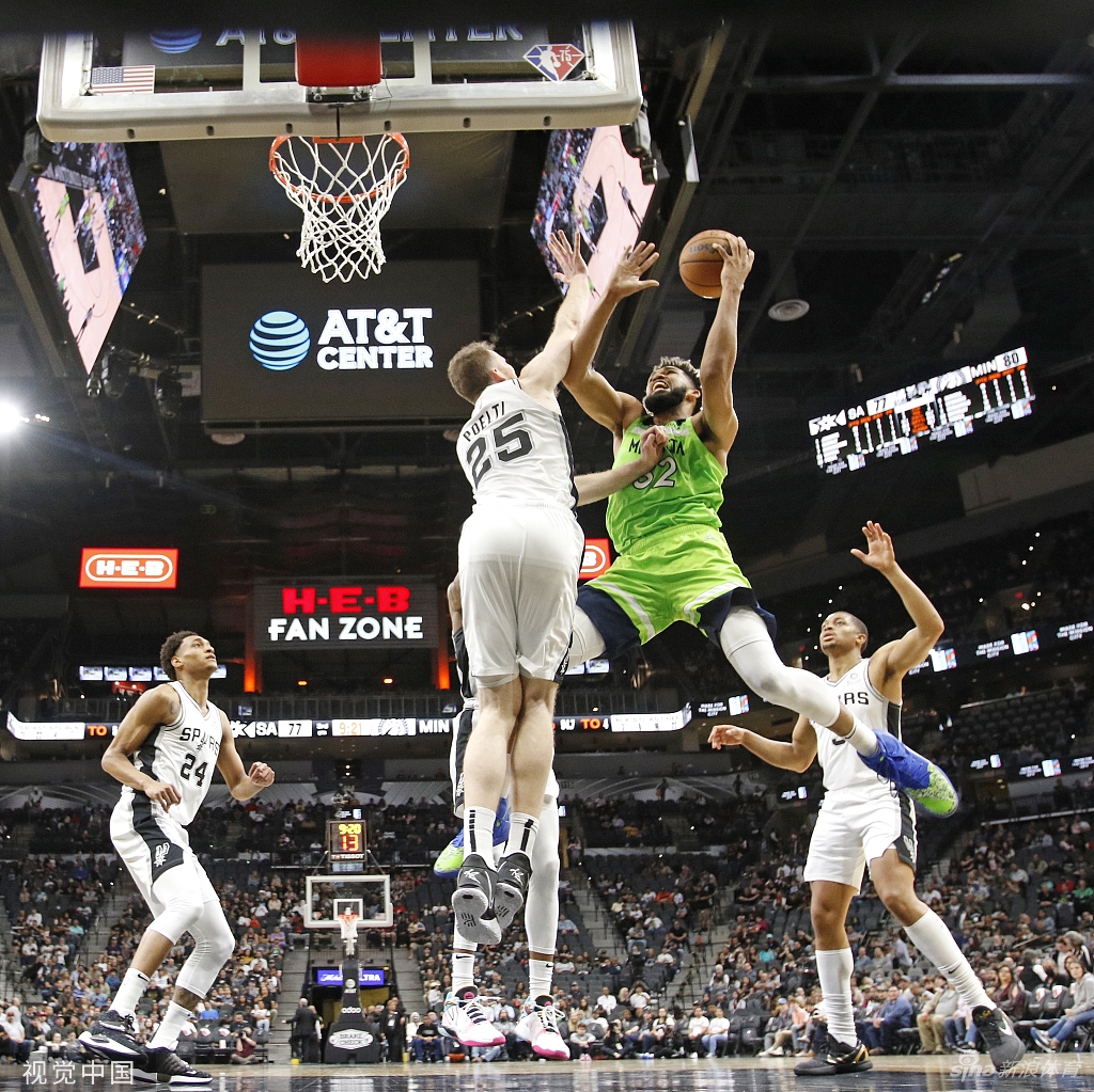 [NBA]森林狼149-139马刺 唐斯爆砍60分