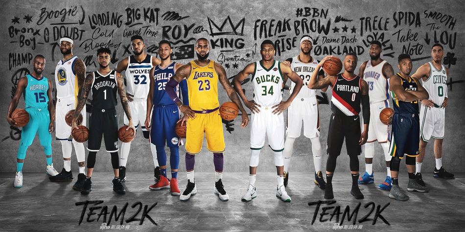 詹皇引领NBA游戏封面人物 谁是2019大赢家