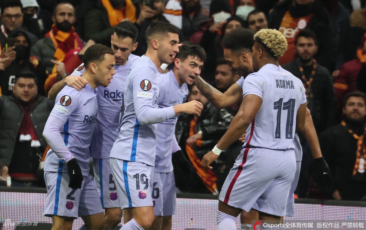[欧联杯]巴萨2-1加拉塔萨雷 总分2-1晋级