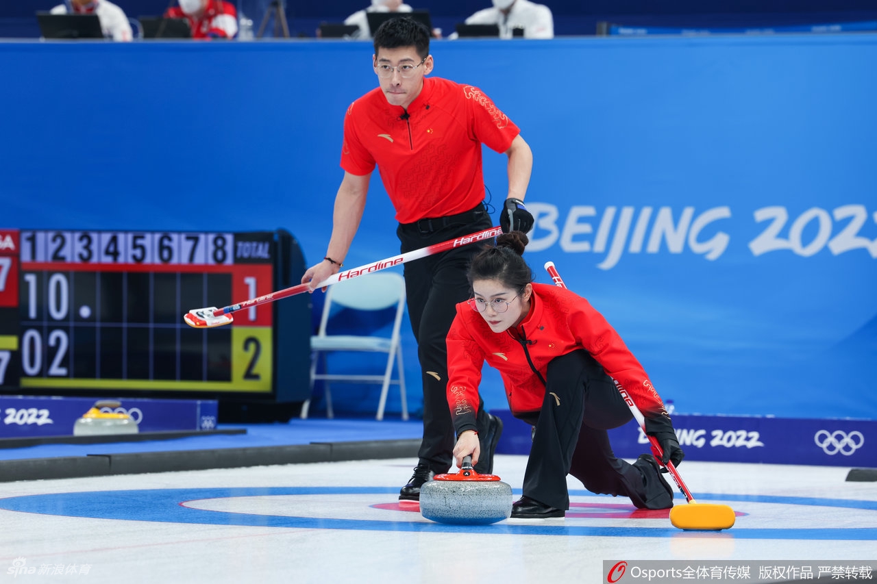 [冰壶混双]范苏圆/凌智5-7负美国组合