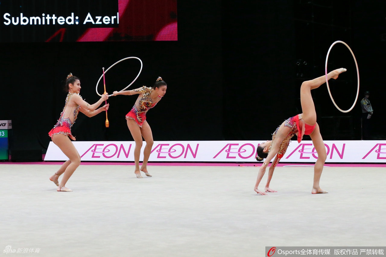 中国艺术体操队获集体项目第五