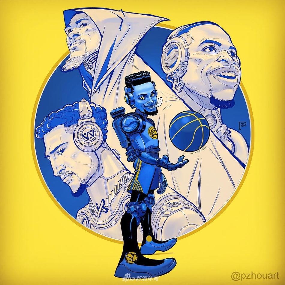 球迷的漫画助攻 卫冕冠军勇士的战书