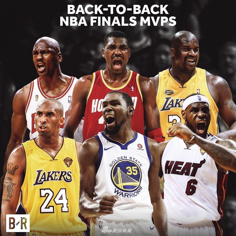 杜兰特比肩乔丹科比詹皇鲨鱼大梦